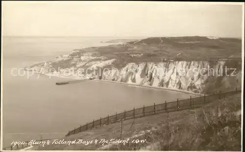 Isle of Wight UK Alum and Totland Bays The Solent Coast / Isle of Wight /Isle of Wight