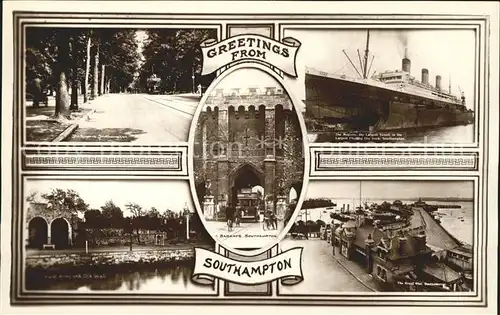 Southampton Avenue RMS Majestic Vessel Royal Pier Bargate Old Wall / Southampton /Southampton