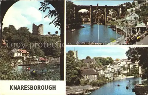 Knaresborough Ruins River Nidd Bridge Kat. Harrogate