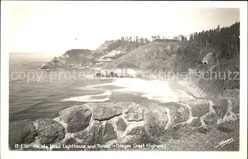 Florence Oregon Heceta Head Lighthouse and Tunnel Oregon Coast Highway Kat. Florence