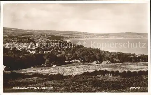 Shanklin Panoramic view from Downs Valentine s Post Card Kat. Isle of Wight