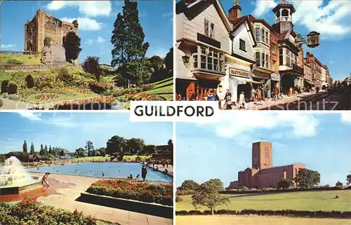 Guildford Castle High Street The Lido Swimming Pool Cathedral Kat. Guildford