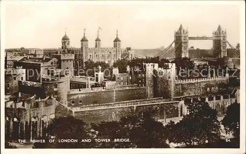 London Tower of London and Tower Bridge Kat. City of London