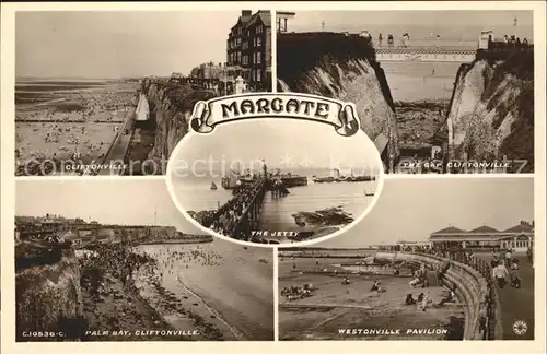 Margate UK Cliftonville Beach Cliffs Coast The Gap Palm Bay Westonville Pavilion The Jetty Pier / Thanet /Kent CC