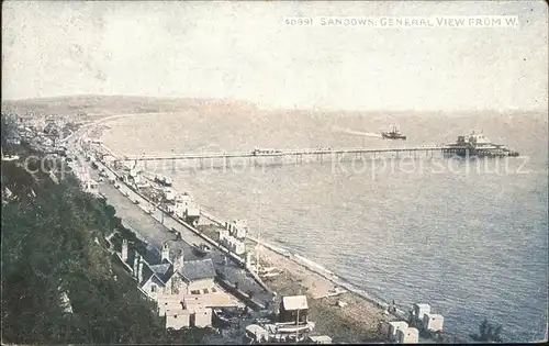 Sandown Isle of Wight General View Pier Beach Kat. Isle of Wight