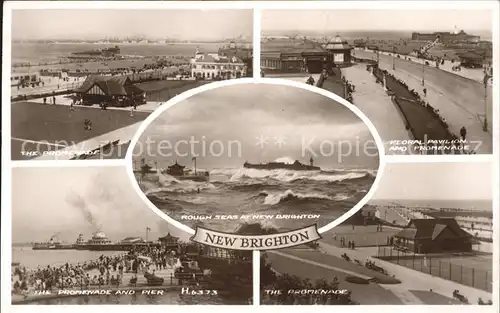 New Brighton Wirral Promenade Floral Pavilion Pier Routh Sea Kat. Wirral