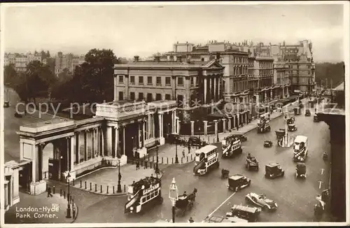 London Hyde Park Corner Doppeldeckerbus Kat. City of London