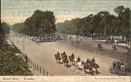 London Rotten Row Horses Hyde Park Woodbury Series No. 362 Kat. City of London