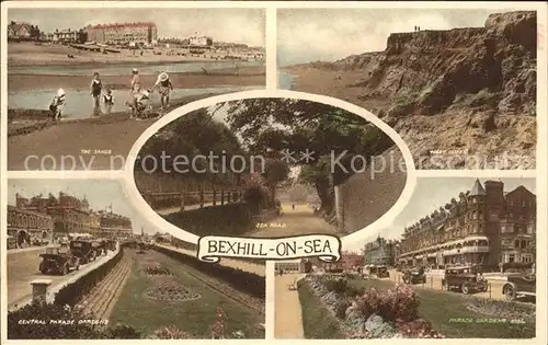 Bexhill The Sands West Cliffs Central Parade Gardens Sea Road Kat. Hastings