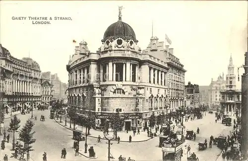 London Gaiety Theatre and Strand Kat. City of London