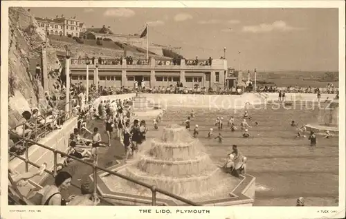 Plymouth Plymouth The Lido Pool Tuck s Post Card Kat. Plymouth