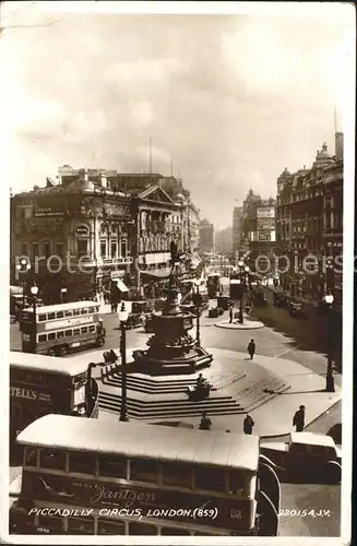 London Piccadilly Circus Monument Doppeldeckerbus Kat. City of London