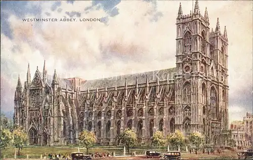 London Westminster Abbey History Valentine s Post Card Kat. City of London
