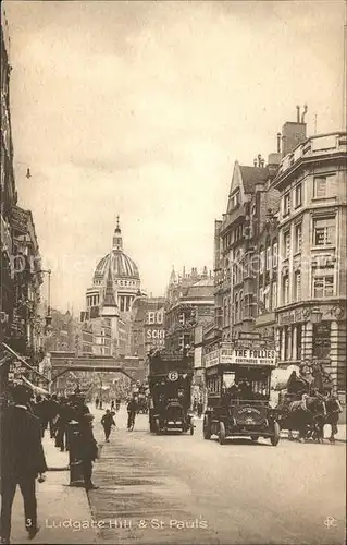 London Ludgate Hill and St Paul s Cathedral Bus Kat. City of London