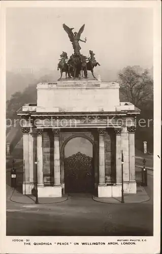 London Quadriga Peace on Wellington Arch Monument Kat. City of London