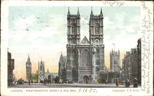 London Westminster Abbey and Big Ben Kat. City of London