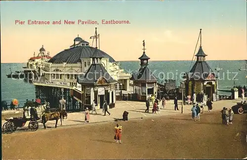 Eastbourne Sussex Pier Entrance and New Pavilion Kat. Eastbourne