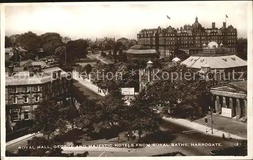 Harrogate UK Royal Hall George and Majestic Hotels from Royal Baths Excel Series / Harrogate /North Yorkshire CC