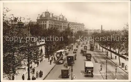 London Thames Embankment Valentine s Post Card Kat. City of London