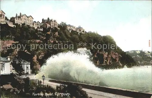 Torquay Torbay Road Rough Sea Storm Frith s Series Kat. Torbay