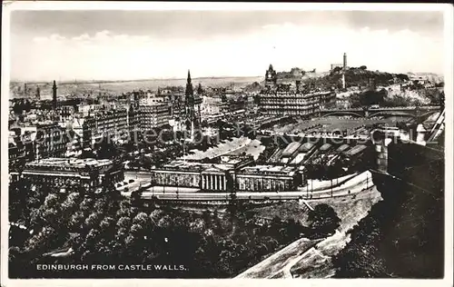 Edinburgh Panorama view from Castle Walls Kat. Edinburgh