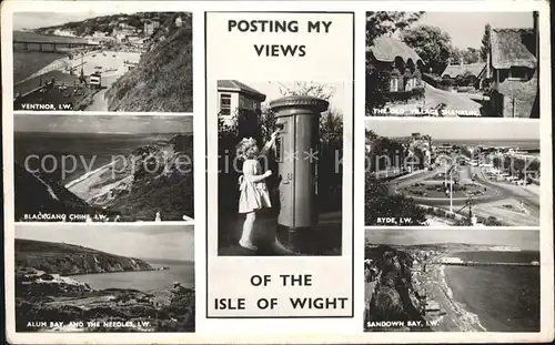 Isle of Wight UK Ventnor Blackgang Chine Alum Bay Needles Sandown Bay Ryde Old Village Child Posting / Isle of Wight /Isle of Wight