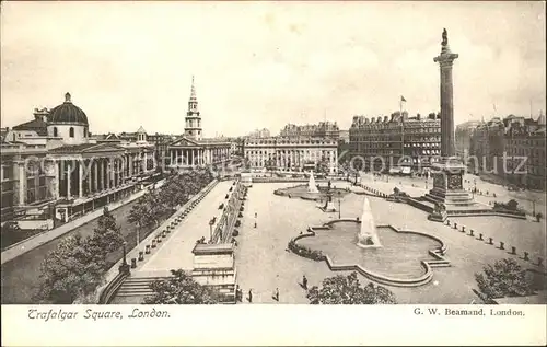 London Trafalgar Square Nelsons Column Fountain Kat. City of London