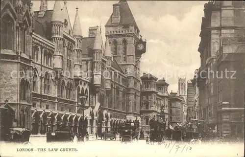 London Law Courts Kutschen Kat. City of London