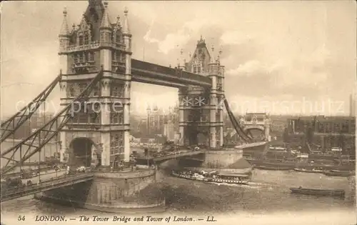 London Tower Bridge Thames Tower of Londen Kat. City of London