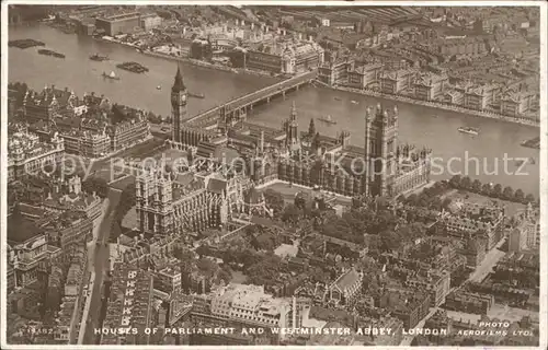 London Houses of Parliament and Westminster Abbey Thames Bridge Kat. City of London