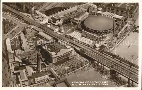 London Festival of Britain 1951 South Bank Exhibition aerial view Kat. City of London