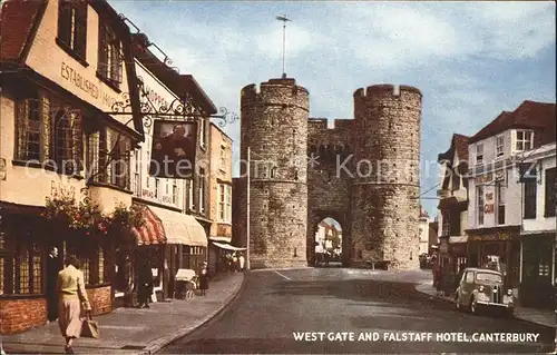 Canterbury UK West Gate and Falstaff Hotel Salmon Series Kat. Canterbury