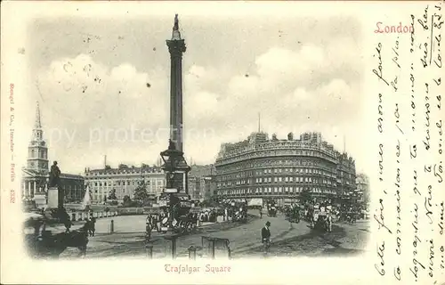 London Trafalgar Square Nelsons Column Monument Kat. City of London