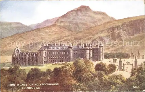 Edinburgh Palace of Holyroodhouse Art Colour Valentine s Post Card Kat. Edinburgh