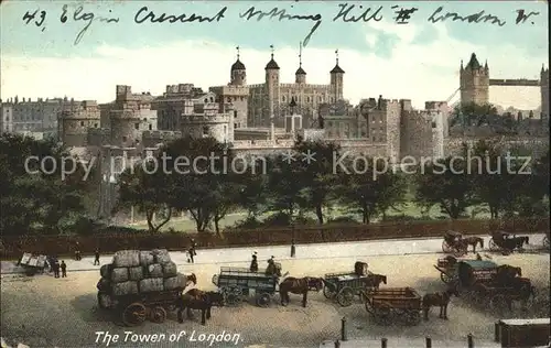 London Tower of London Pferdefuhrwerk Kat. City of London