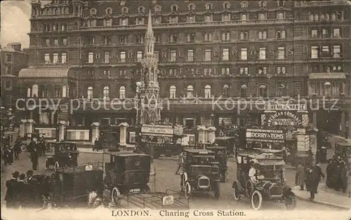 London Charing Cross Station Automobile Kat. City of London