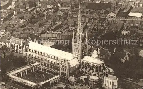 Norwich UK Cathedral aerial view Kat. Norwich