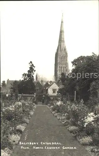 Salisbury Cathedral from North Canonry Garden Kat. Salisbury