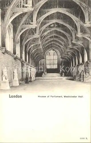 London Houses of Parliament Westminster Hall Kat. City of London