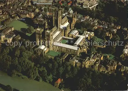 Durham UK Cathedral aerial view / Durham /Durham CC