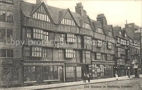 London Old Houses in Holborn Kat. City of London