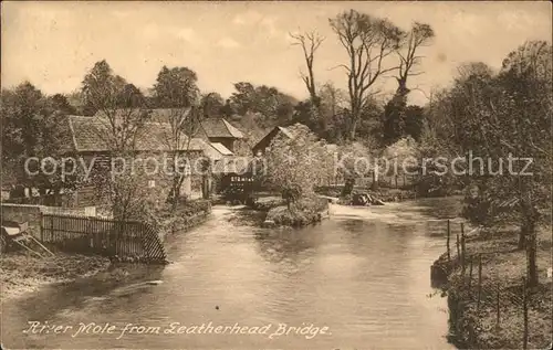 Leatherhead Mole Valley River Mole view from the bridge Frith s Series Kat. Mole Valley