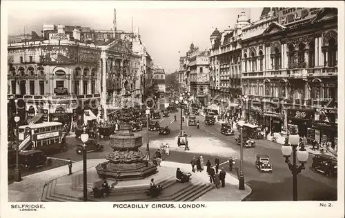 London Piccadilly Circus Eros Statue Monument Kat. City of London