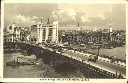 London London Bridge and Adelaide House Steamer Steamer Kat. City of London