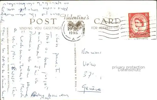 Bradford Town Hall Square Valentine s Post Card Kat. Bradford