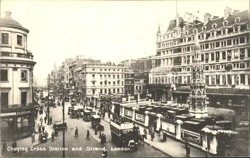 London Charing Cross Station and Strand Kat. City of London