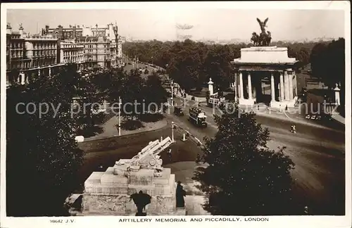 London Artillery Memorial and Piccadilly Kat. City of London