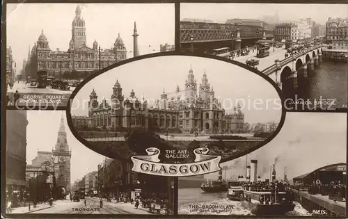 Glasgow George Square Municipal Buildings Jamaica Bridge Trongate Broomielaw Steamer Art Gallery Kat. Glasgow City