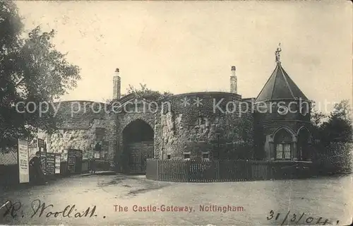 Nottingham East Midlands Castle Gateway Kat. Nottingham