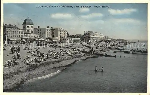 Worthing West Sussex Beach view from the Pier / Worthing /West Sussex